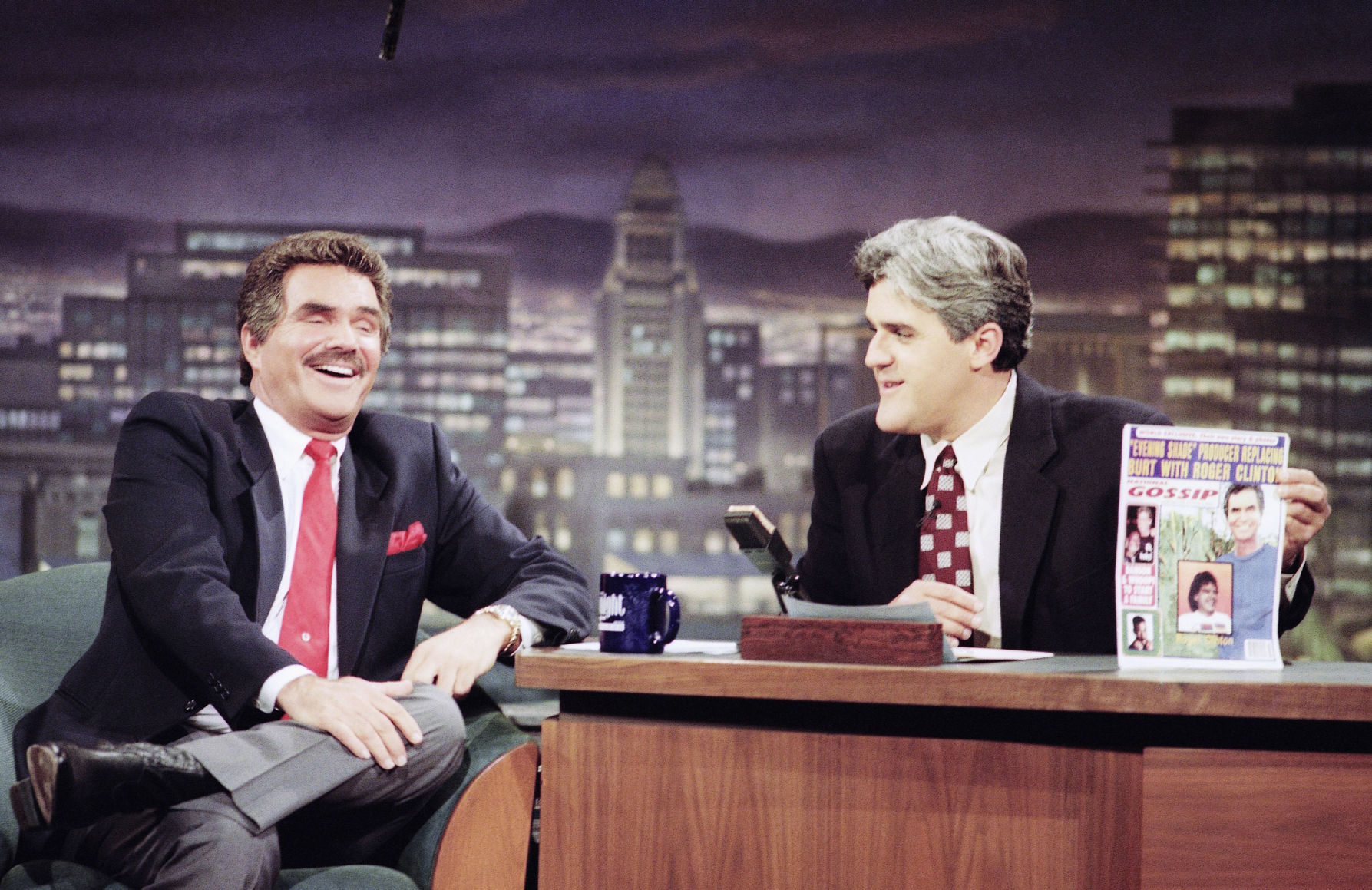 Burt Reynolds and Jay Leno, 1993